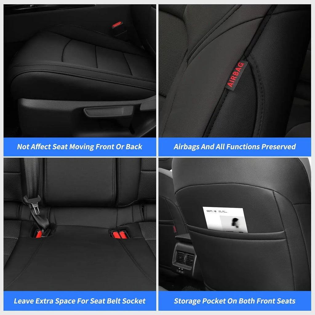 coverdream Camry Car Seat Covers Custom Fit for Toyota Camry Hybrid 2025 2026 SE/LE/XLE/XSE Waterproof Leather Car Seat Cover