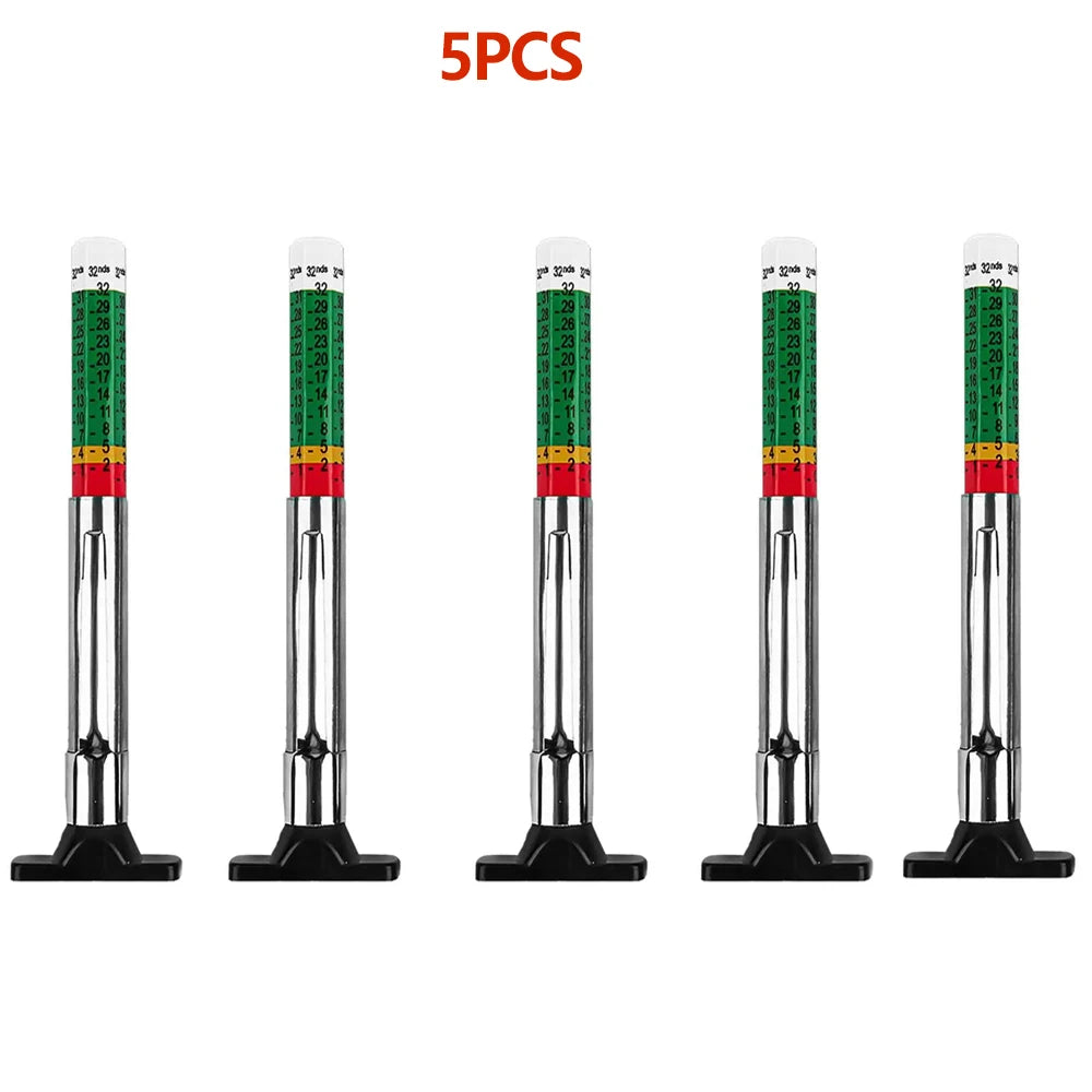 2/5/10Pcs Car Tyre Tire Tread Depth Gauge Meter Auto Tire Wear Detection Measuring Tool 25mm Car Tyre Measuring Pen