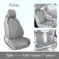 Breathable summer car seat cover - cool ice rattan weave, PU leather trim, lovely embroidery, suitable for split seats Car Mobile World
