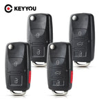KEYYOU 10PCS Flip Key Shell Case For VW VOLKSWAGEN Passat MK4 Seat Altea Alhambra Ibiza Polo Golf CM World