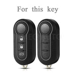 For Fiat Ducato 500 500L Panda Grande Punto Lancia Musa Accessories Keychain Holder Shell Car Remote Key Case Cover Protector
