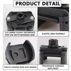 Universal Adjustable Two-Jaws Oil Filter Wrench 60-80mm Steel Remover Fuel Cast Black for Auto Car Motorcycle Maintenance Car Mobile World