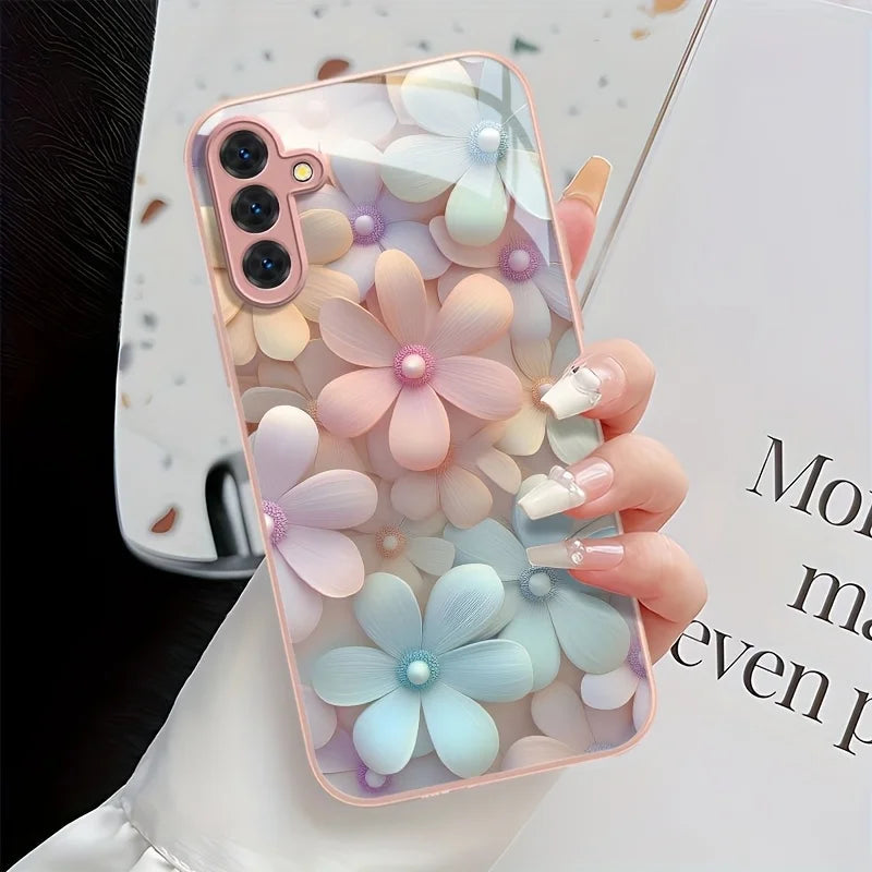 Tempered Glass Phone Case For Samsung S25 Ultra S26 S24 S23 S21 FE S22 Plus A56 5G A57 A55 A54 A17 A36 A53 A52S A34 Cases Cover Car Mobile World