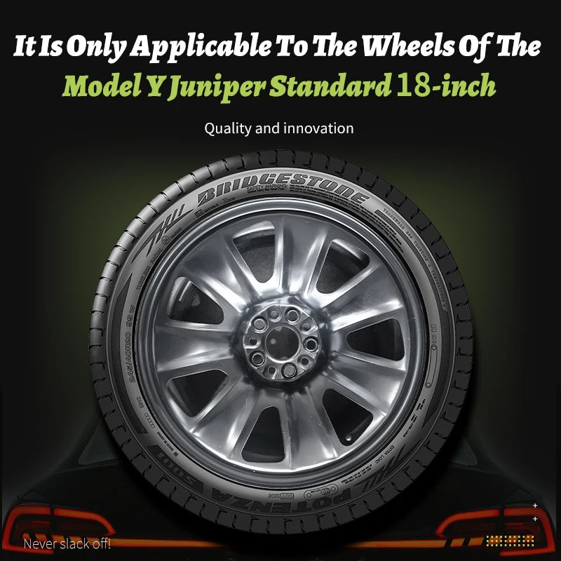 4PCS Hub Caps for Tesla Model Y 2026 Standard 18, Full Rim Covers Replacement Wheel Cover Accessories for Tesla Standard