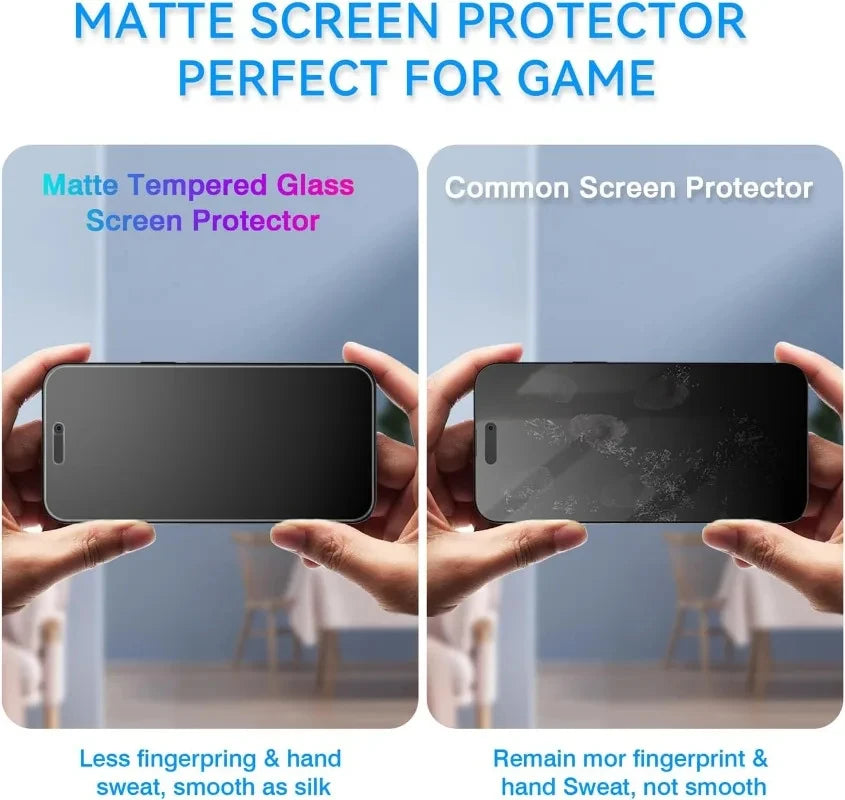 3PCS Anti Fingerprint Matte Screen Protector For iPhone 17 Pro Max 15 14 16 11 12 13 Mini XR X Xs 7 8 Plus 17 Air Tempered Glass Car Mobile World