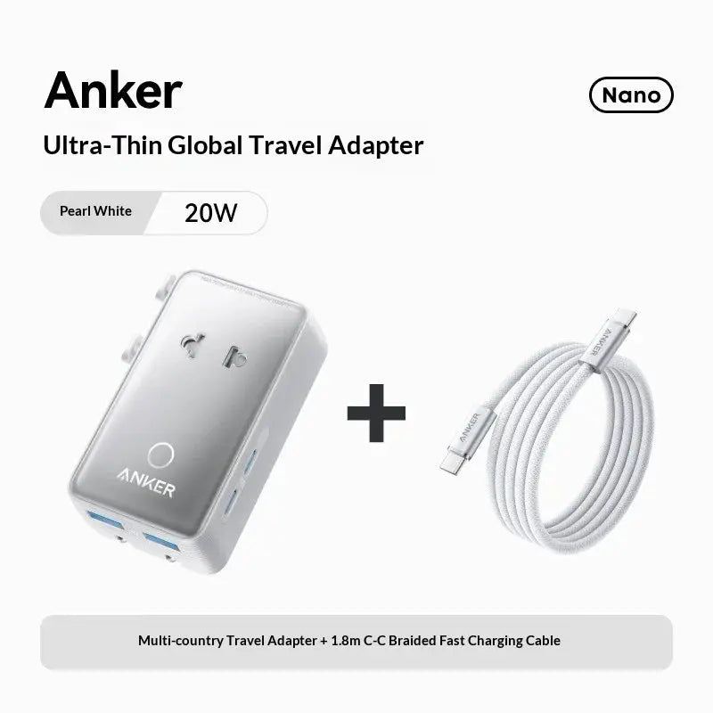 Anker Universal International Travel Adapter With Usb Multi Power Charger Compatible With Uk Eu Us Au Plugs For Global Travel Car Mobile World