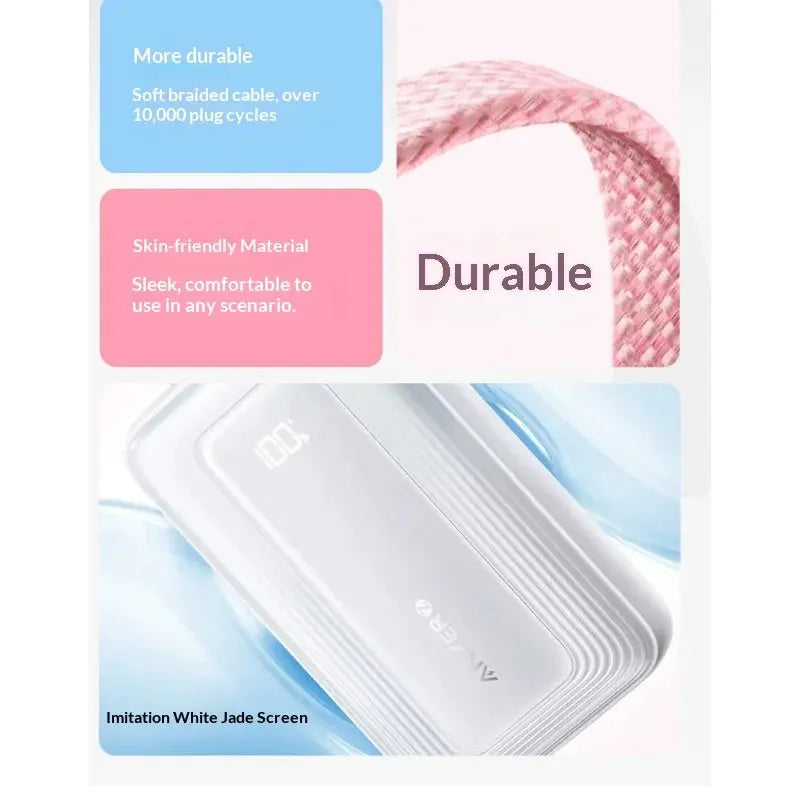 Anker Power Bank 20000mAh 45W Fast Charging Built-in Cable MFi Certified 3C Certified Airline Approved for iPhone 16 and 17 Safe Car Mobile World