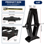 BRIEFNESS 2 Ton Scissor Jack Set，Car SUV Auto Jack Kit with Extendable Wheel Wrench,Labor-Saving Repair & Tire Replacement Tool