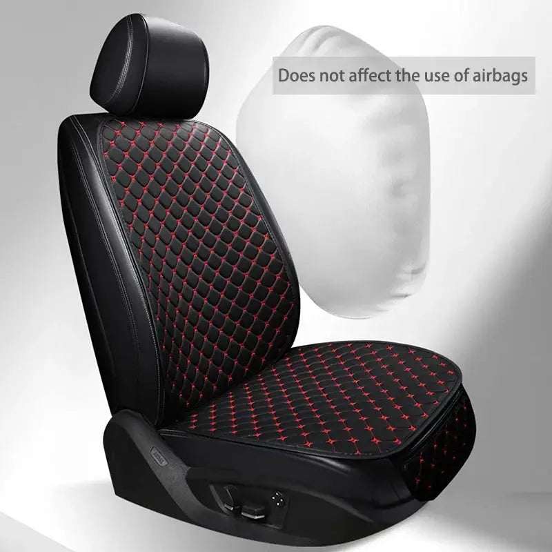 New Universal Car Seat Cover Back Cushion Pu Leather Minimalism Protective Seat Cushion Wear-resistant Car Interior Accessories Car Mobile World