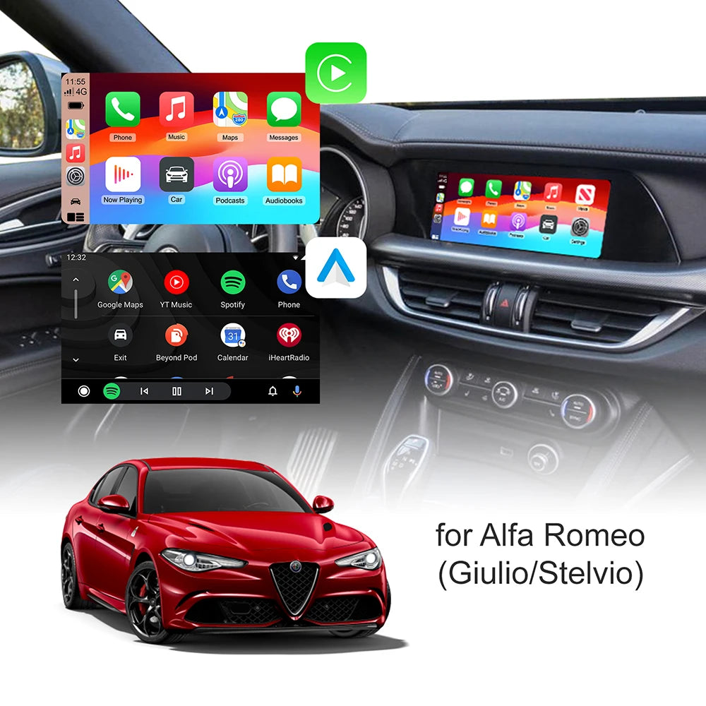 ANYFAR New Upgrade Wireless Carplay Android Auto Car Play Function Box for Alfa Romeo Stelvio & Giulia 2017-2020 Models CM World
