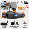 Dashcam for Cars 4 Channel Black Box WiFi Driving Camera FHD 1080P Night Vision Loop Recording Add Hardwire Kit Car Accessories Car Mobile World