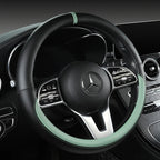 All-Nappa Leather Steering Wheel Cover Leather Steering Cover All-season Universal Breathable Car Handle Protective Case CM World
