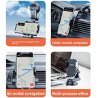 Car-Mounted Phone Holder With Adhesive Suction Cup, Foldable, Rotatable, And Heat-Resistant For Center Console Dashboard