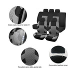 AUTO PLUS Universal Size Seat Covers for Car SUV Truck Vans Tire Press Design Seat Covers Full Set Car Accessories Interior Car Mobile World