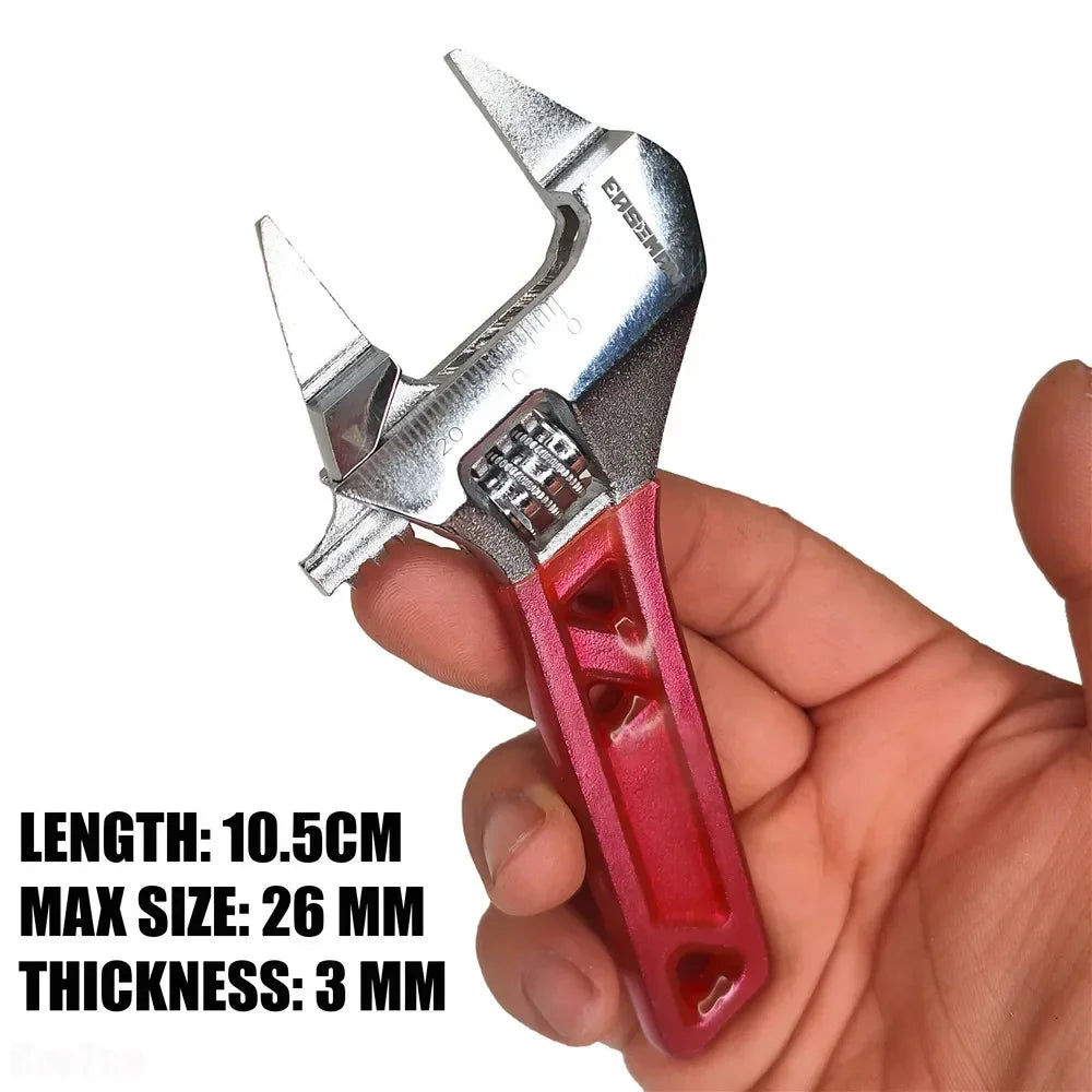 3mm Ultra-thin Adjustable Wrench Plumbing Car Tools Mini Bathroom Wrench for Mechanic Fitter Electrician Hand Tools