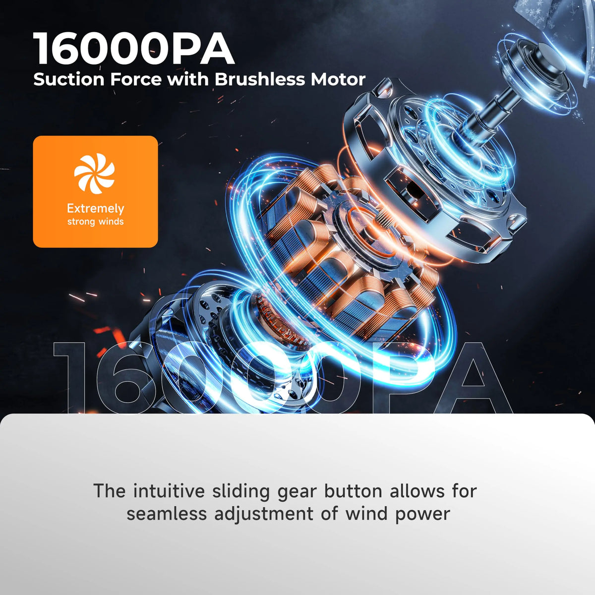 Portable Cordless Handheld Car Vacuum Cleaner, 16000Pa Rechargeable Mini Vacuum with Air Blower & Pump, for Home Office Pet Hair