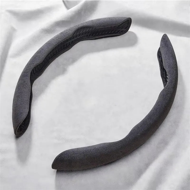 2025 Winter NEW Car Steering Wheel Cover Gearshift Handbrake Cover Protector Decoration Warm Super Thick Plush Auto Accessories CM World
