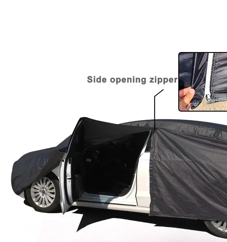 For TANK 500 Outdoor Full Car Cover With Zipper Snow Cover Sunshade Waterproof Dustproof Exterior Protection