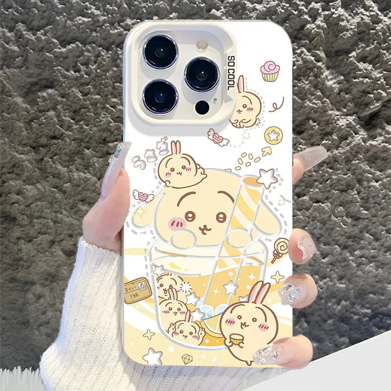 Cute Cartoon C-Chiikawas Phone Case for Samsung Galaxy S26 S25 S24 S23 S22 S21 FE Ultra Edge Plus 4G 5G Anti Fall Matte Cover