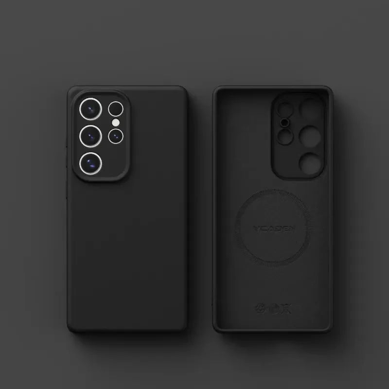 Original Liquid Silicone Magnetic Phone Case For Samsung Galaxy S26 S25 S24 S23 S 26 Ultra Plus Cases Wireless Charge Soft Cover Car Mobile World