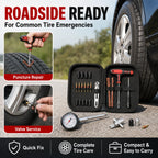 132Pcs Car Motorcycle Tire Repair Kit Puncture Plug Tools Tyre Puncture Emergency for Tire Strips Stirring Glue Repair Tool Kit