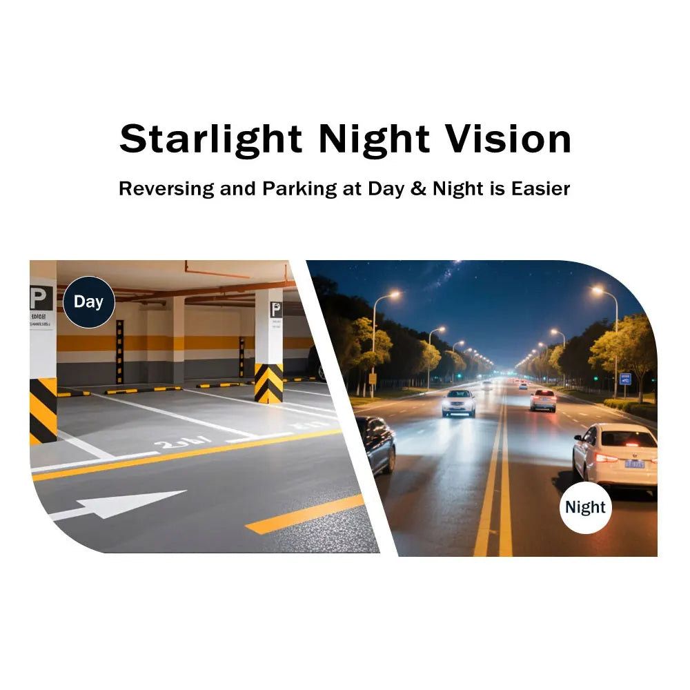 SMARTOUR 4K 1080P AHD Dynamic Trajectory Vehicle Rear View Camera Vehicle Parking Reverse Fisheye Lens Plug and Play Universal