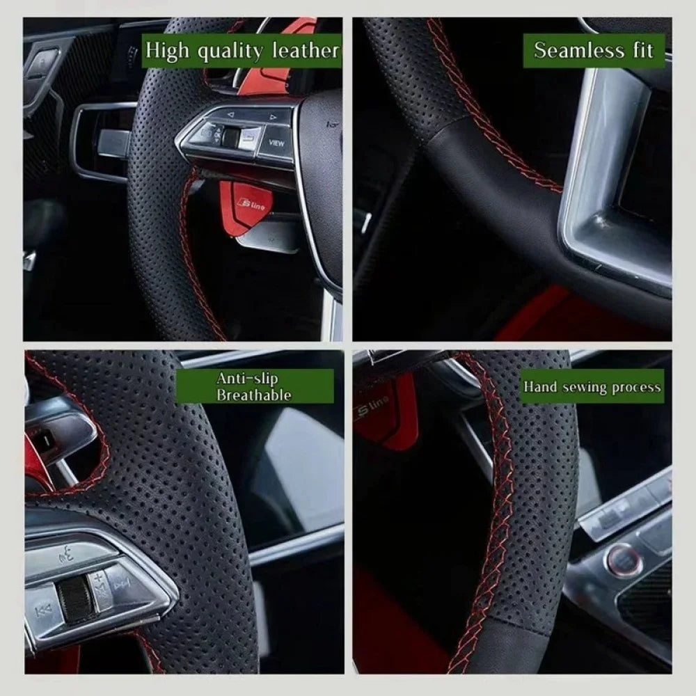 Car Steering Wheel Cover For Opel Astra (K) Corsa (E) CrosslandX GrandlandX Insignia Customized Steering Wrap Microfiber Leather CM World
