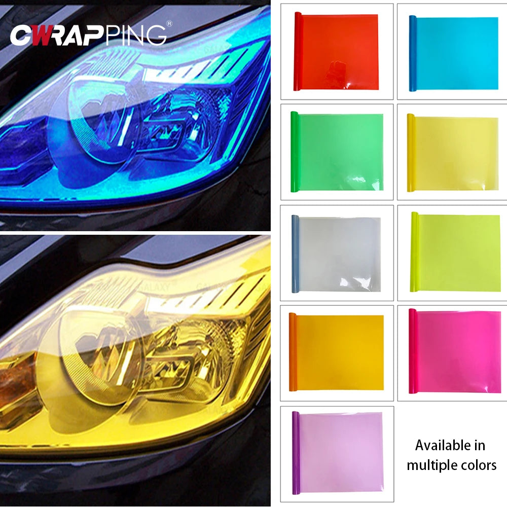 Car Fog Light Headlight Taillight Tint Vinyl Film Sheet Sticker Scratch Resistant Auto Body Film Cover Tunning Car Accessories Car Mobile World