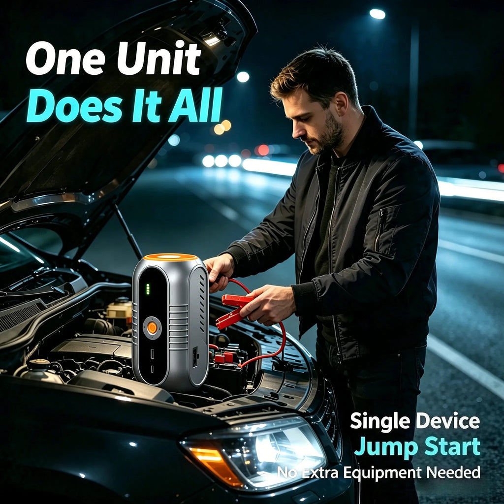 Car Jump Starter with Air Compressor Jump Starter 150PSI Air Pump Multifunctional Tire Inflator Power Bank Lighting for Car