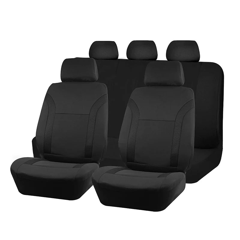 AUTO PLUS Sports Universal Polyester Car Seat Cover Set Fit Most Car Plain Fabric Bicolor Stylish Car Accessories Seat Protector CM World