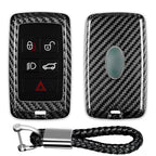 Key Fob Cover for Range Rover with Key chain Carbon Fiber Key Case for Land Rover Defender 10S HSE Sport Dsicovery HSE Velar CM World