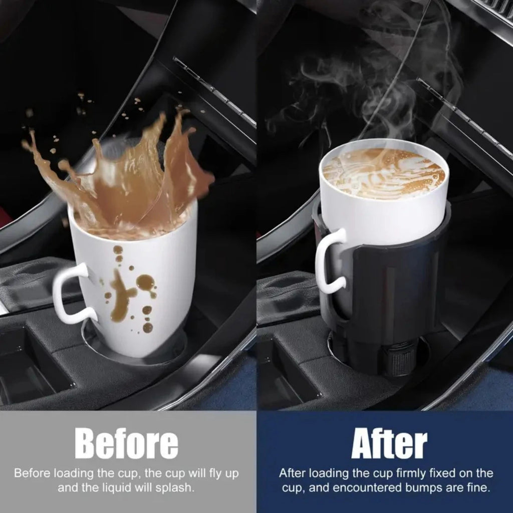 Upgraded Car Cup Holder Expander with Adjustable Base Stable Auto Bottle Support Universal for 6.5CM-10.5CM Cup Holder CM World