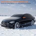 Car Half Cover Windshield Snow Cover Anti-UV Sun Shade Waterproof Dustproof Frost Guard Winter Summer Universal Protection Car Mobile World