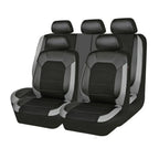 9 Pcs Sandwich Stitching Polyester +Leather Universal Car Seat Cover CM World