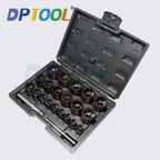 22 Piece Twist Broken Damaged Bolt and Nut Extractor Set 1/2" and 3/8" Drive Impact Lug Nut Remover Socket Tool CM World