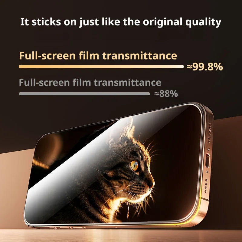 SAMZHE 3D Hot-bending Screen Protector for iPhone 17 Pro Max 16 Pro HD Full Coverage Corning Tempered Glass Film for iPhone 17