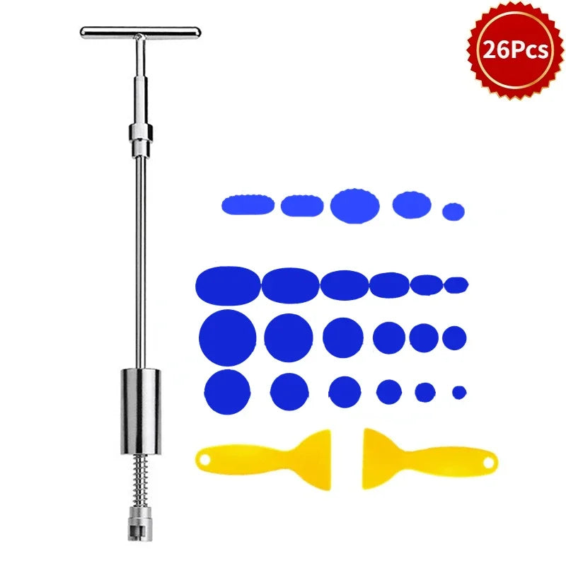 PWS Car Dent Repair Tools Puller Removal Kit Slide Hammer Reverse Hammer Tool Body Suction Cup Adhesive Blue Glue Tabs CM World