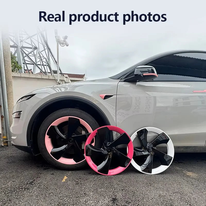 For Tesla Model Y Juniper 2025 HubCap 19 Inch Wheel Caps Auto Performance Replacement Hub Cap Full Rim Cover Accessories 4PCS CM World