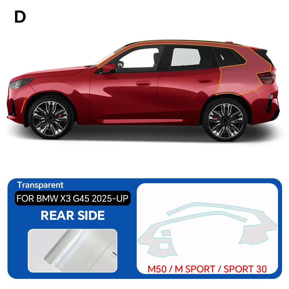 For BMW X3 G45 Sport 30 2025 Full Vehicle Clear Bra PPF Paint Protection Film 9Mil TPU Transparent Anti Scratch Car Wrap Film Car Mobile World