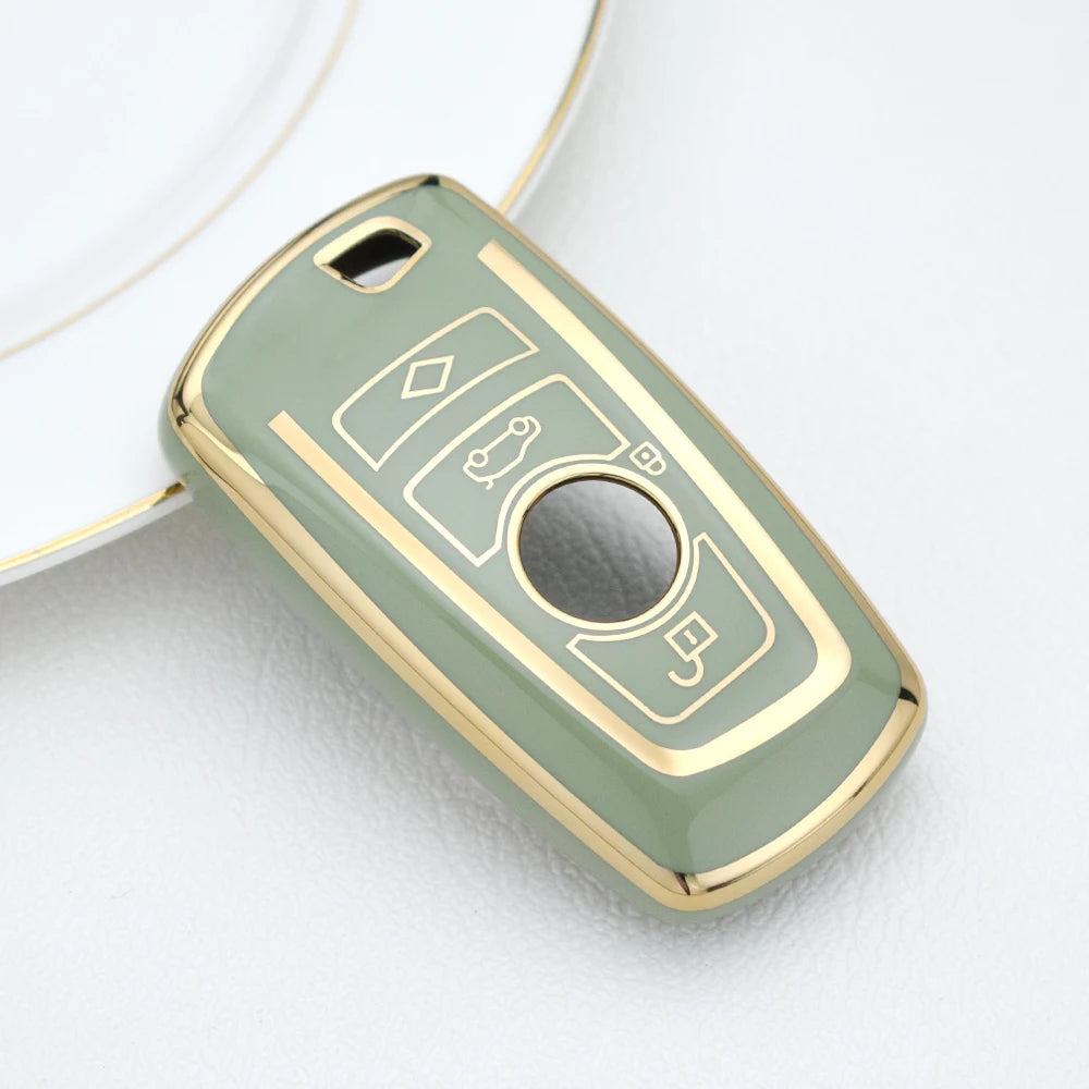 TPU Remote Car Key Case Cover Holder for BMW 1 3 5 7 Series X1 X3 X4 X5 X6 F10 F20 F30 F34 F25 F31 M3 M4 E34 Keychain