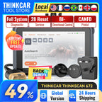 Thinkcar Thinkscan 672 Diagnostic Tools Full System Car OBD2 Scanner 28 Reset Lifetime Free Update Active Test Thinkcar Tools