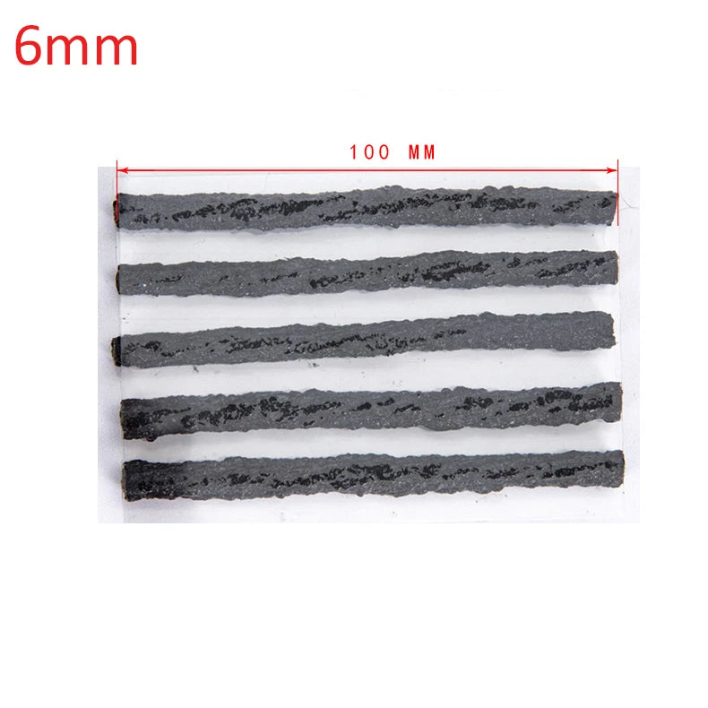 Tire Repair Strips 6mm/3.5mm Car Motorcycle Bike Tyre Puncture Repairing Stiring Glue Rubber Strips Tools Plug Car Accessories
