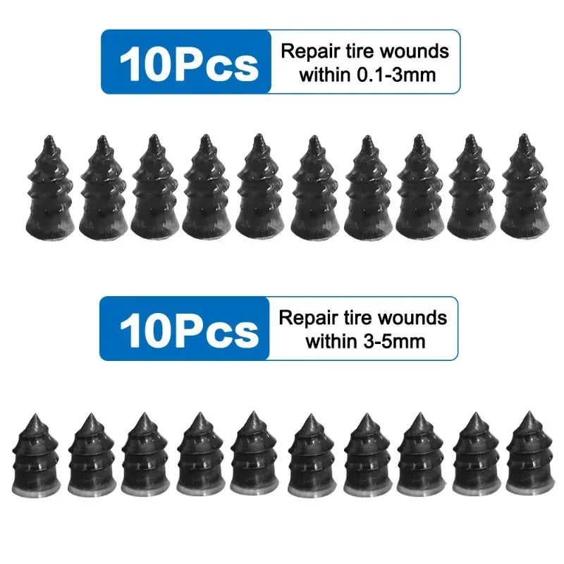 Tire Puncture Repair Nails Rubber Metal Nail for Car Motorcycle Scooter Bike Tyre Repair Tool Auto Tire Accessories