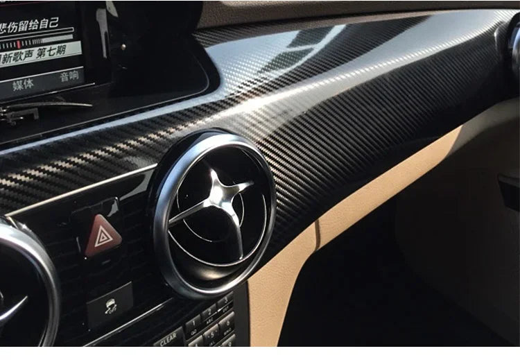 Matte Black Glossy Carbon Fiber Vinyl Wrap Film Window Trim Strip Car Stickers Decal Motorcycle Vehicle Interior Car Mobile World