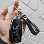 Soft TPU Car Key Case Cover for Chery Omoda C5 E5 C9 Omoda 5 9 EV PHEV 2024 2025 Remote Key Cover Keychain Car Accessories
