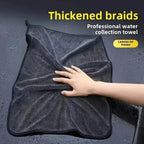 Oversized Dark Gray Car Microfiber Towel Strong Absorbent High-Efficiency Cleaning Car Wash Cloth Microfiber Wipe Cloth