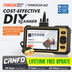 THINKCAR ThinkScan 662 Bi-directional Scan Tool CANFD Obd2 Scanner Car Diagnostic Tool Automotivo Code Reader 12 Reset Life Free Car Mobile World