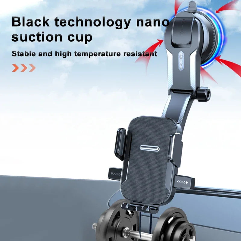 SEAMETAL Sucker Car Phone Holder Mount Stand Suction Cup Smartphone Mobile Cell Support in Car Bracket for Iphone Xiaomi Huawei CM World