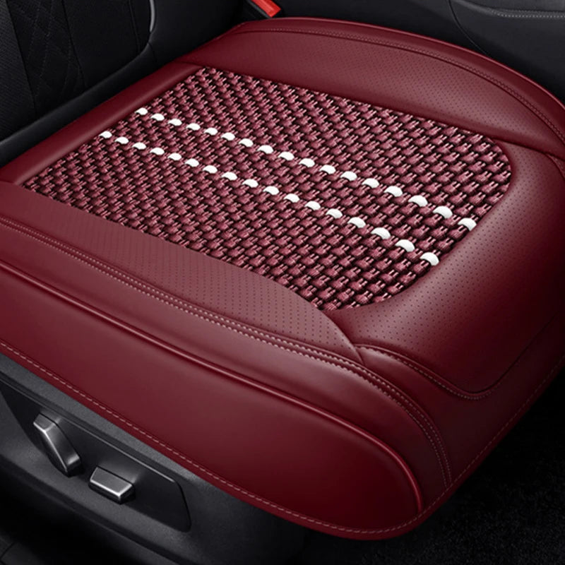 Luxury Car Front Seat Cover Fully Surround Car Seat Cushion Breathable Leather Auto Cushion Interior Four Seasons Universal