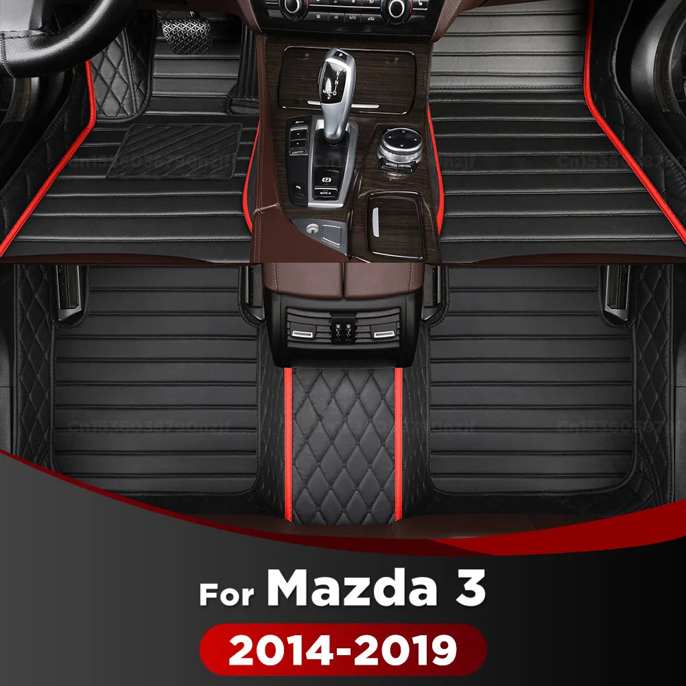 For Mazda 3 2014 2015 2016 2017 2018 2019 Car Floor Mats Custom Auto Foot Pads Automobile Carpet Cover Interior Accessories
